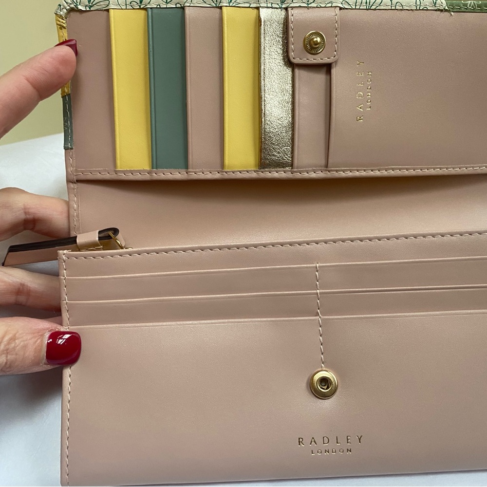 Radley London Pink and Green Women's Large Wallet - Picture 6 of 7